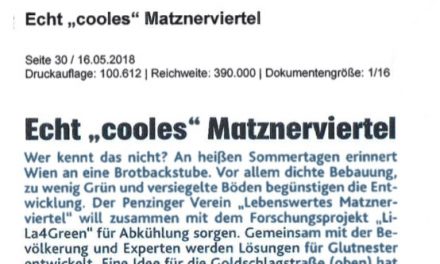 Kronen-Zeitung: Echt “cooles” Matznerviertel